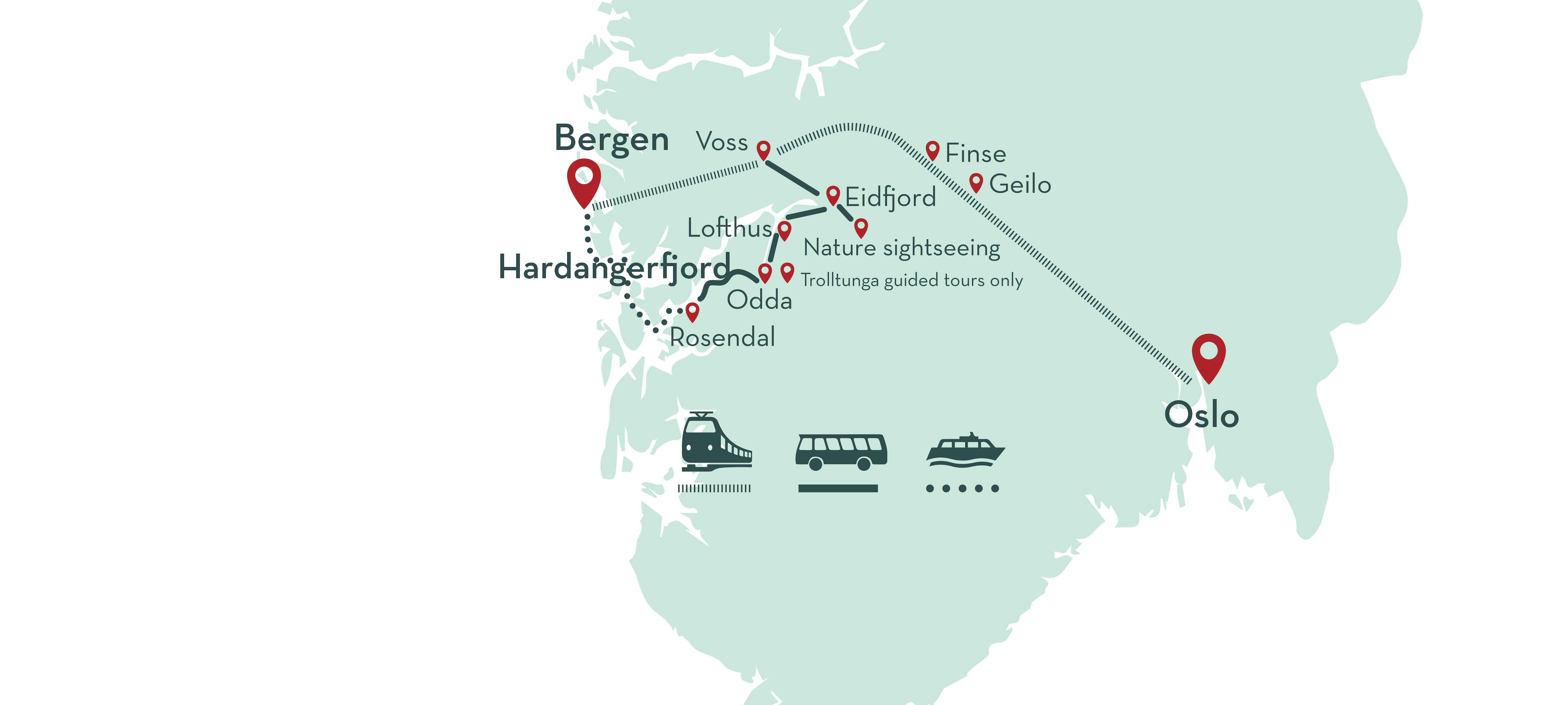 Hardangerfjorden i et nøtteskall Vintertur