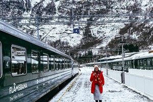 Flåm station in winter - Sognefjord in a nutshell winter tour