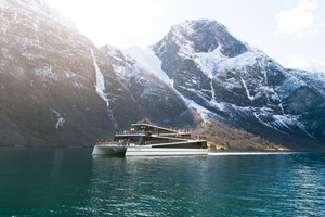 Norway in a nutshell® winter tour - Vision of the fjords on the UNESCO Nærøyfjord  - Flåm, Norwegen