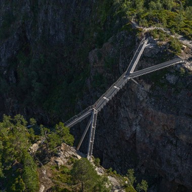 Vøringsfossen Stufenbrücke  - Eidfjord, Norwegen