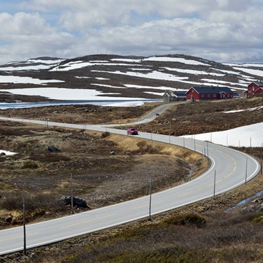 Nasjonal Turistveg Hardangervidda - på vei over Hardangervidda