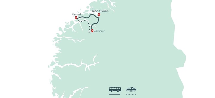 norway fjords cruise map