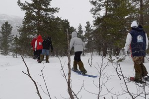 On snowshoes in Hardanger - Hardangerfjord in a nutshell winter tour by Fjord Tours - Eidfjord, Norway