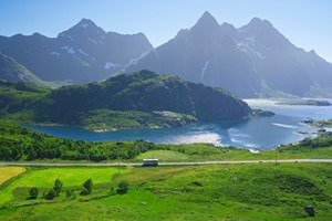 Experience mighty mountains on the Loften Islands in a nutshell tour by Fjord Tours - Lofoten, Norway