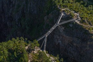 Experience the amazing Vøringsfossen Step Bridge on the Hardangerfjord in a nutshell tour- Eidfjord Hardanger, Norway