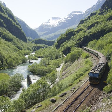 El tren de Flåm - Flåm, Noruega