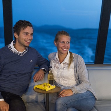 Enjoying life on board the Northern Lights Cruise in Tromsø, Norway