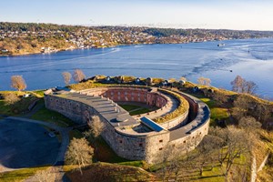 Elektrisk fjord cruise til Oscarsborg - Oscarsborg Festning fra luften