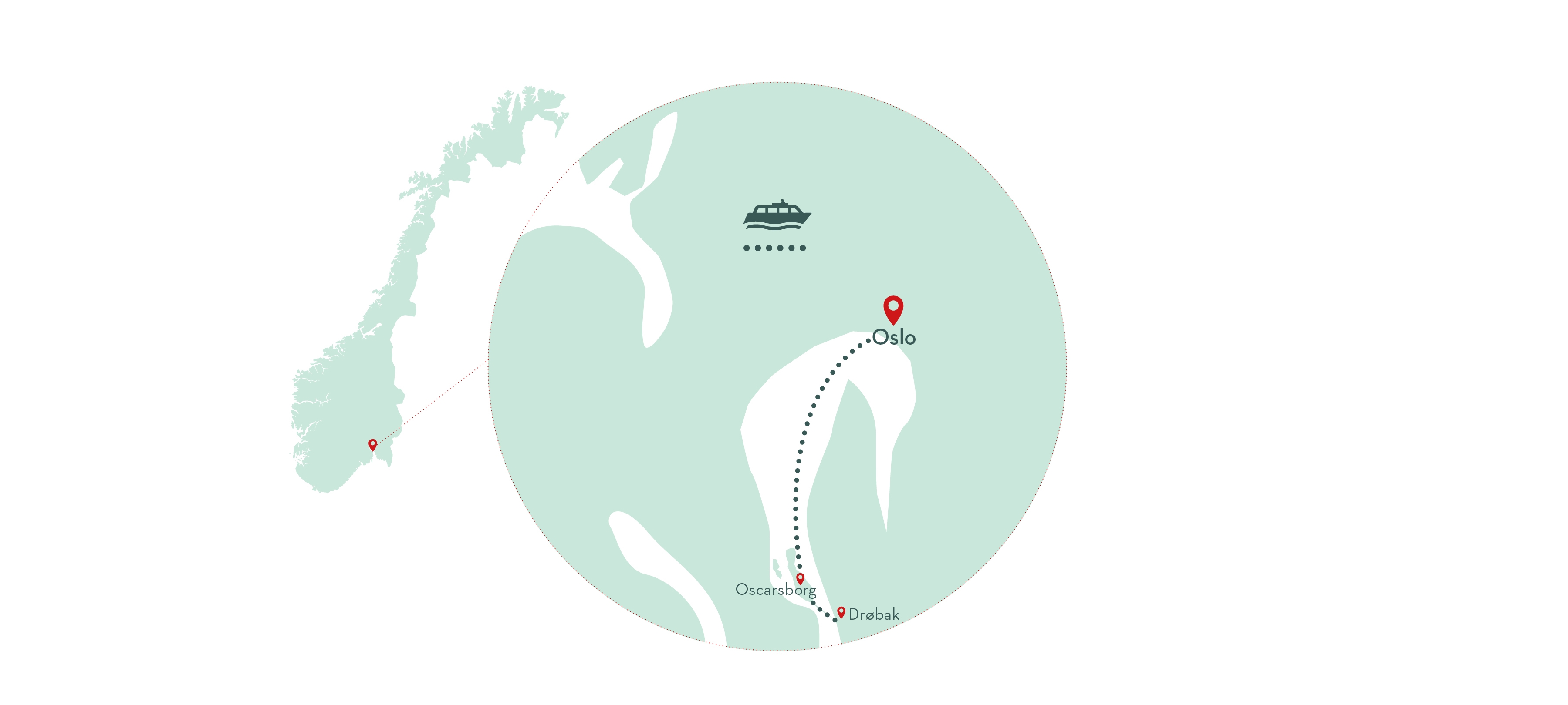 Crucero por el fiordo de Oslo al pueblo navideño de Drøbak