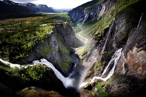 Hardangerfjord in a nutshell - Vøringfoss Waterfall in Eidfjord - Norway