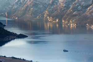Fjord Cruise on the Aurlandsfjord - Sognefjord in a nutshell winter tour by Fjord Tours - Aurland, Norway