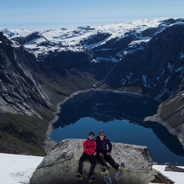 Experience the Trolltunga on the Hardangerfjord in a nutshell winter tour by Fjord Tours - Odda, Norway